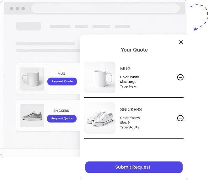 Squarespace request quote plugin for products and services