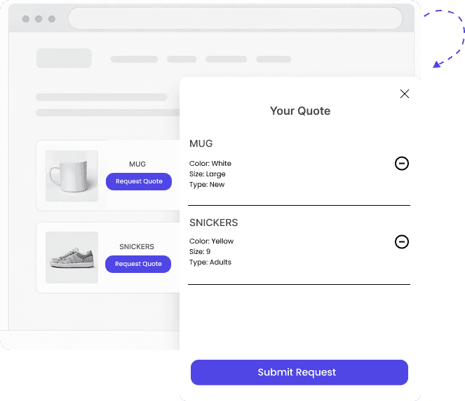 Add to Quote and Request Quote plugin for Squarespace product pages