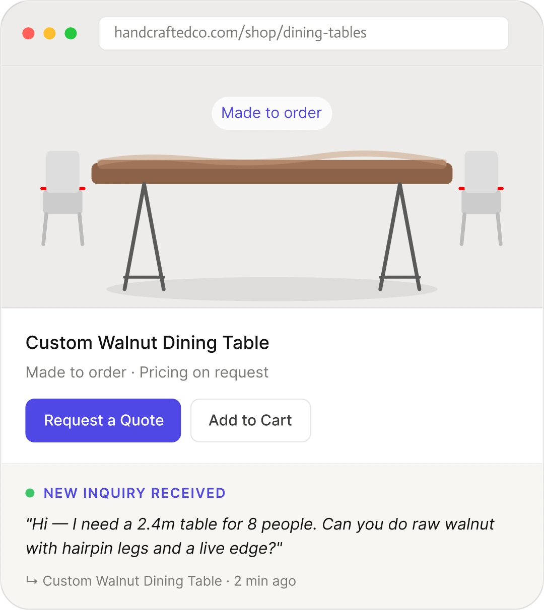 Custom Walnut Dining Table