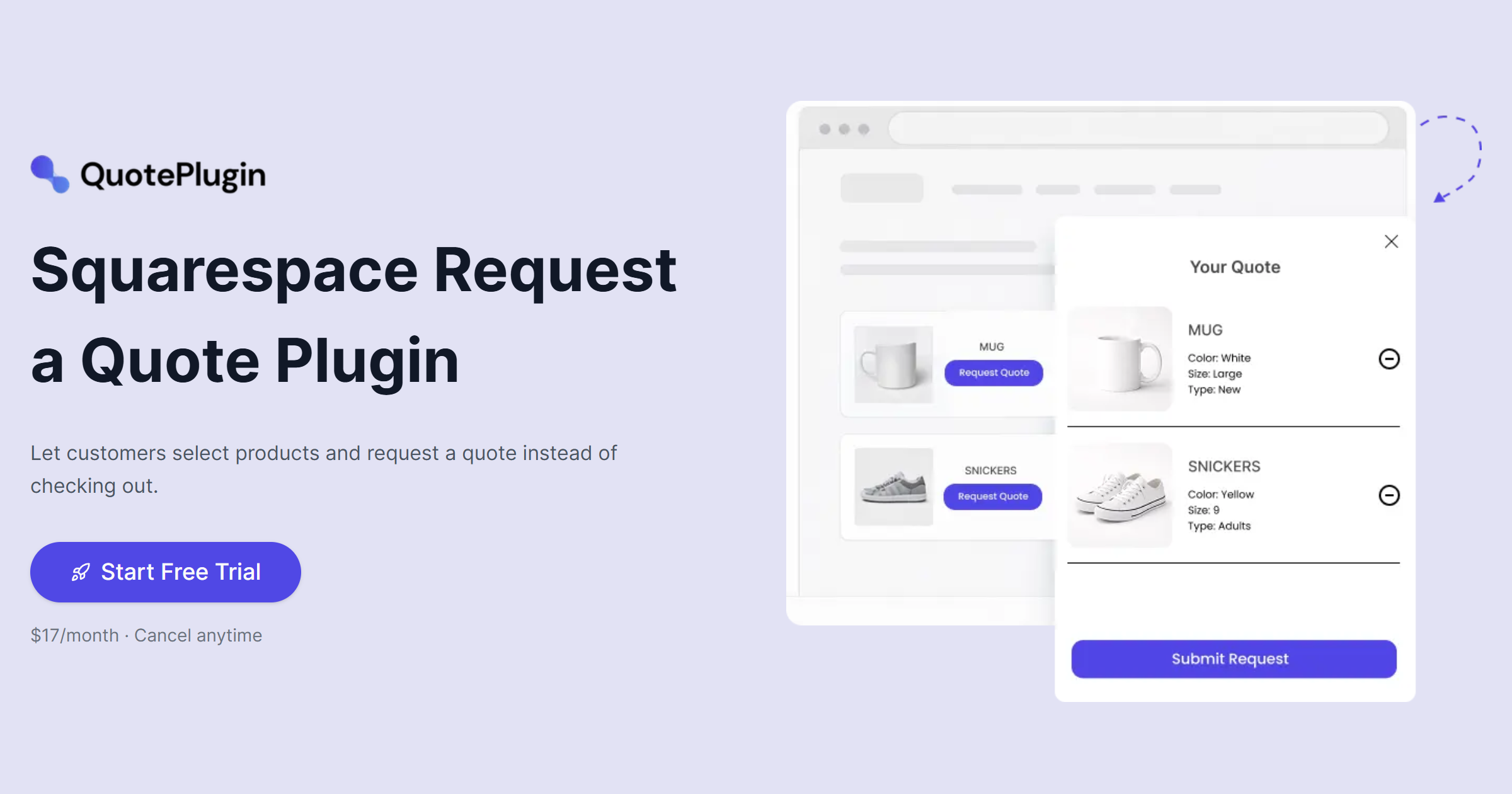 Squarespace Request a Quote & Product Inquiry Plugin